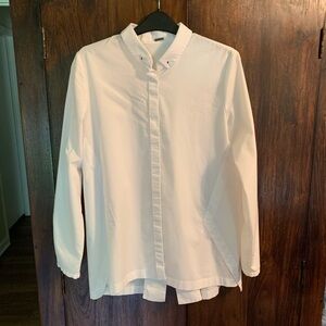 Elie Tahari white button down shirt
